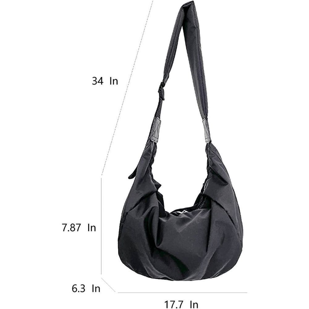 QYIANGST Women's Crossbody Purse Handbag Cotton Black - Picture 4 of 7